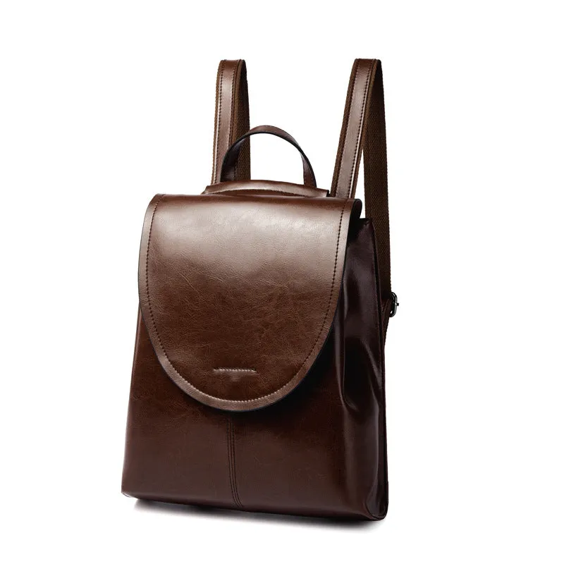 Leather Backpack Women City Backpack Travel Backpack Stylish Shoulder Bag