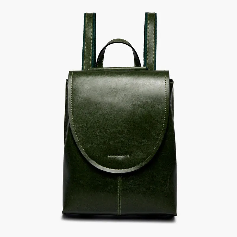 Leather Backpack Women City Backpack Travel Backpack Stylish Shoulder Bag