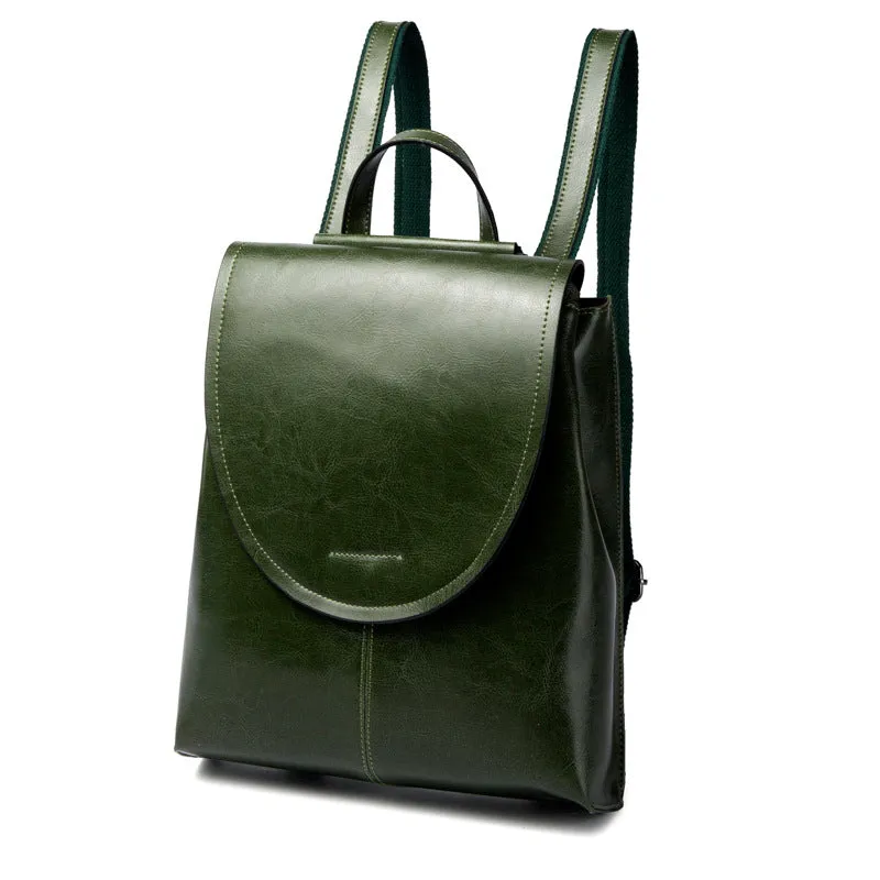 Leather Backpack Women City Backpack Travel Backpack Stylish Shoulder Bag