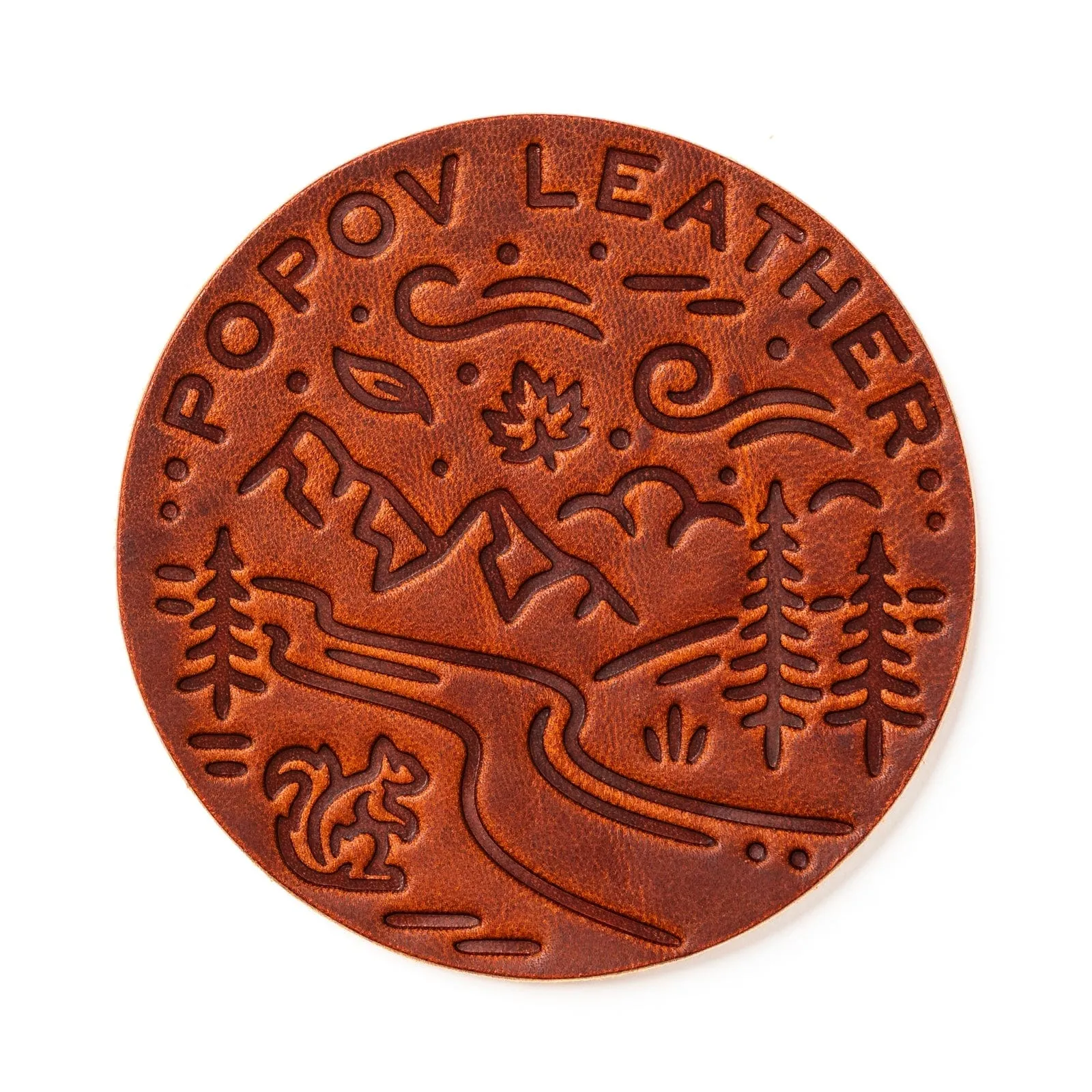 Leather Coasters 4 Pack - 4 Seasons