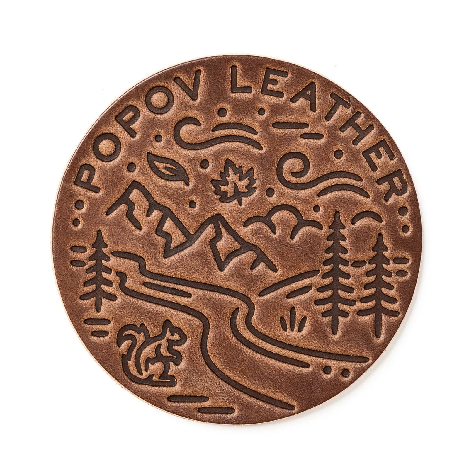 Leather Coasters 4 Pack - 4 Seasons