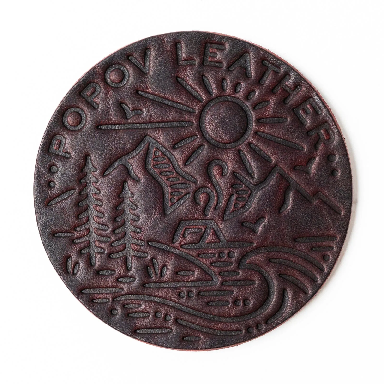 Leather Coasters 4 Pack - 4 Seasons