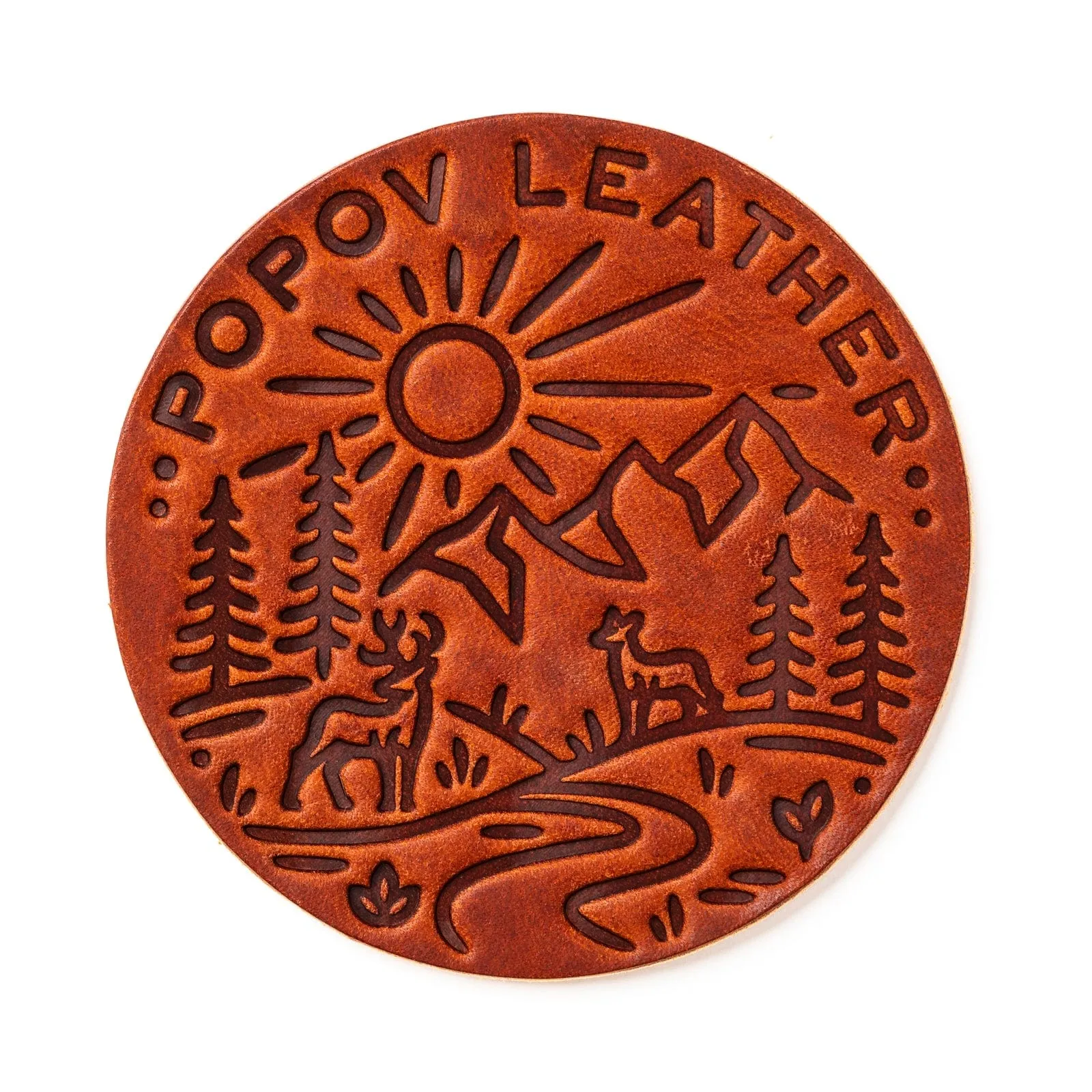 Leather Coasters 4 Pack - 4 Seasons