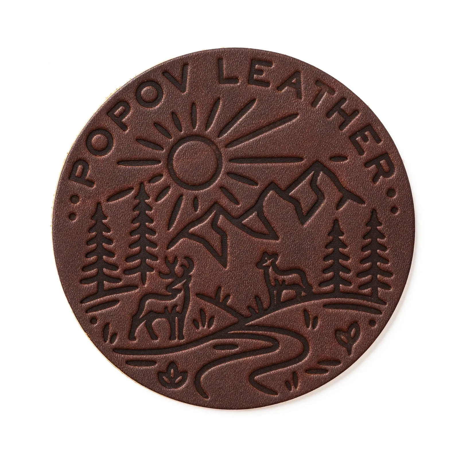 Leather Coasters 4 Pack - 4 Seasons