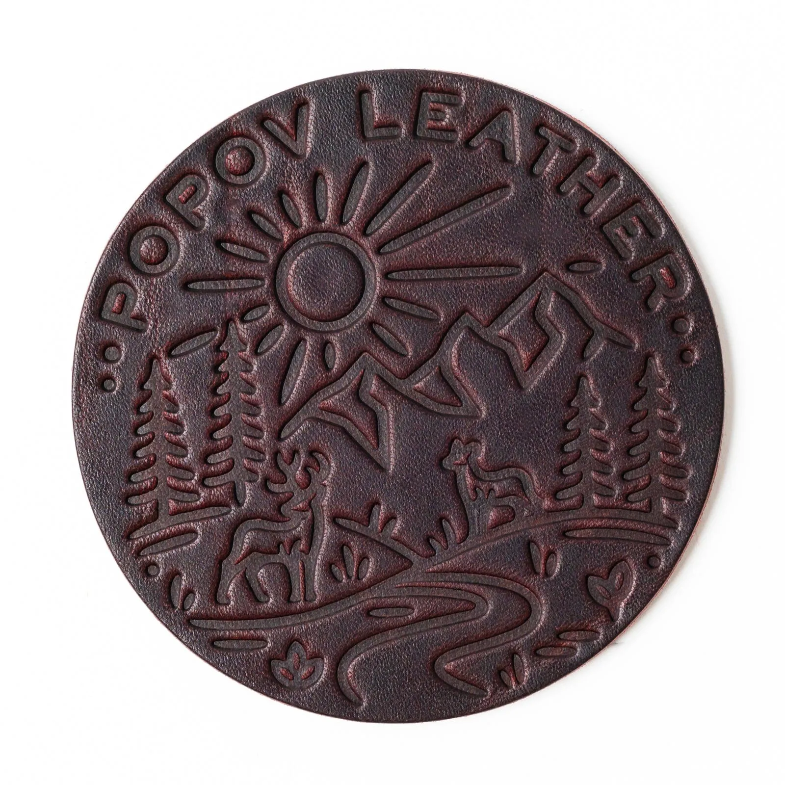 Leather Coasters 4 Pack - 4 Seasons
