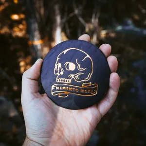 Leather Coasters 4 Pack - Memento Mori