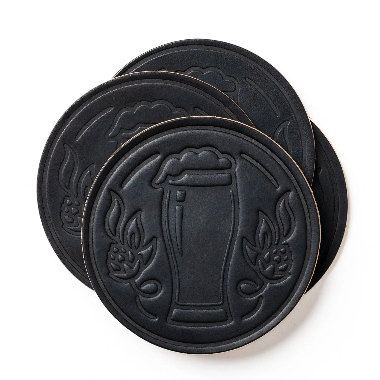 Leather Coasters 4 Pack - Stout