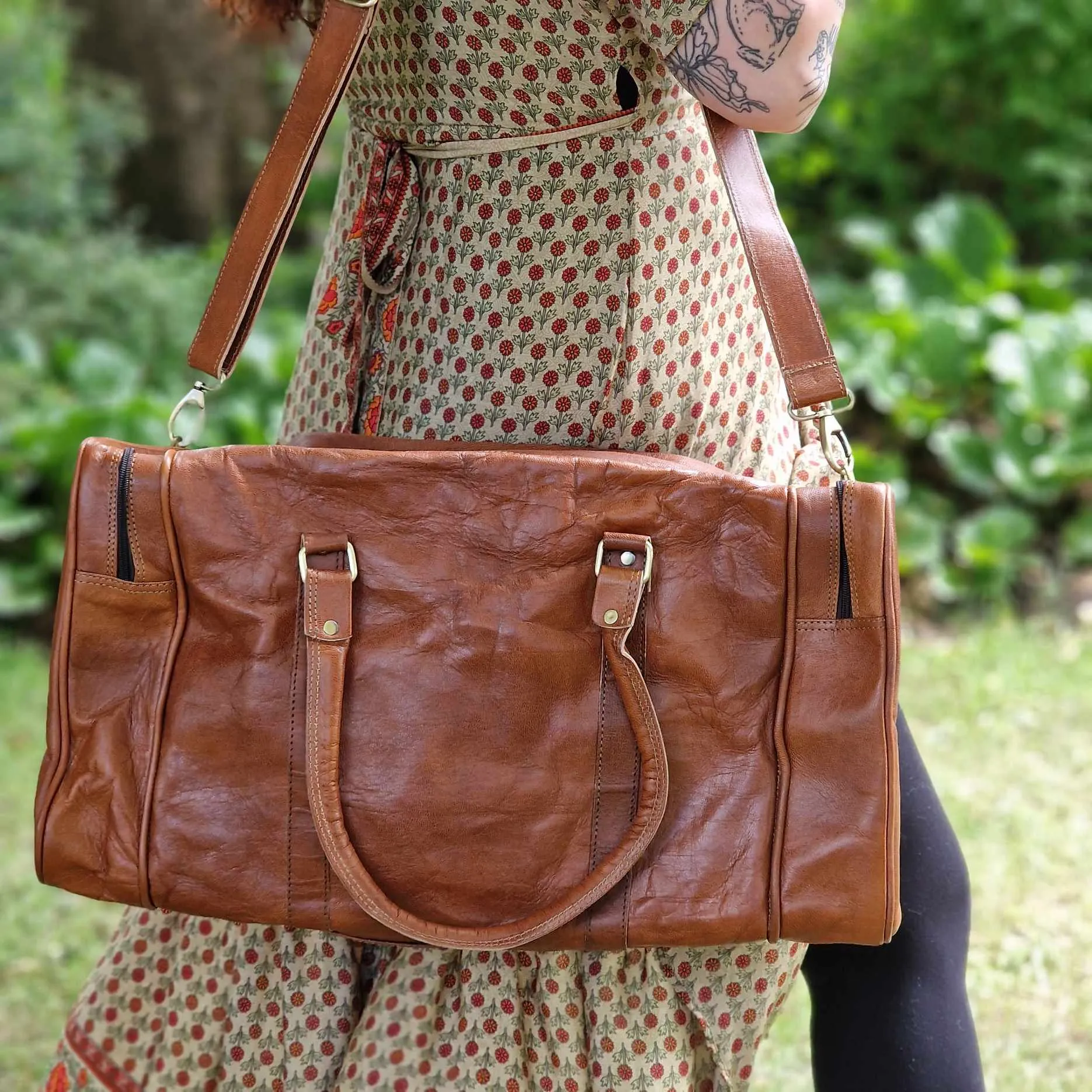 Leather Luggage Bag