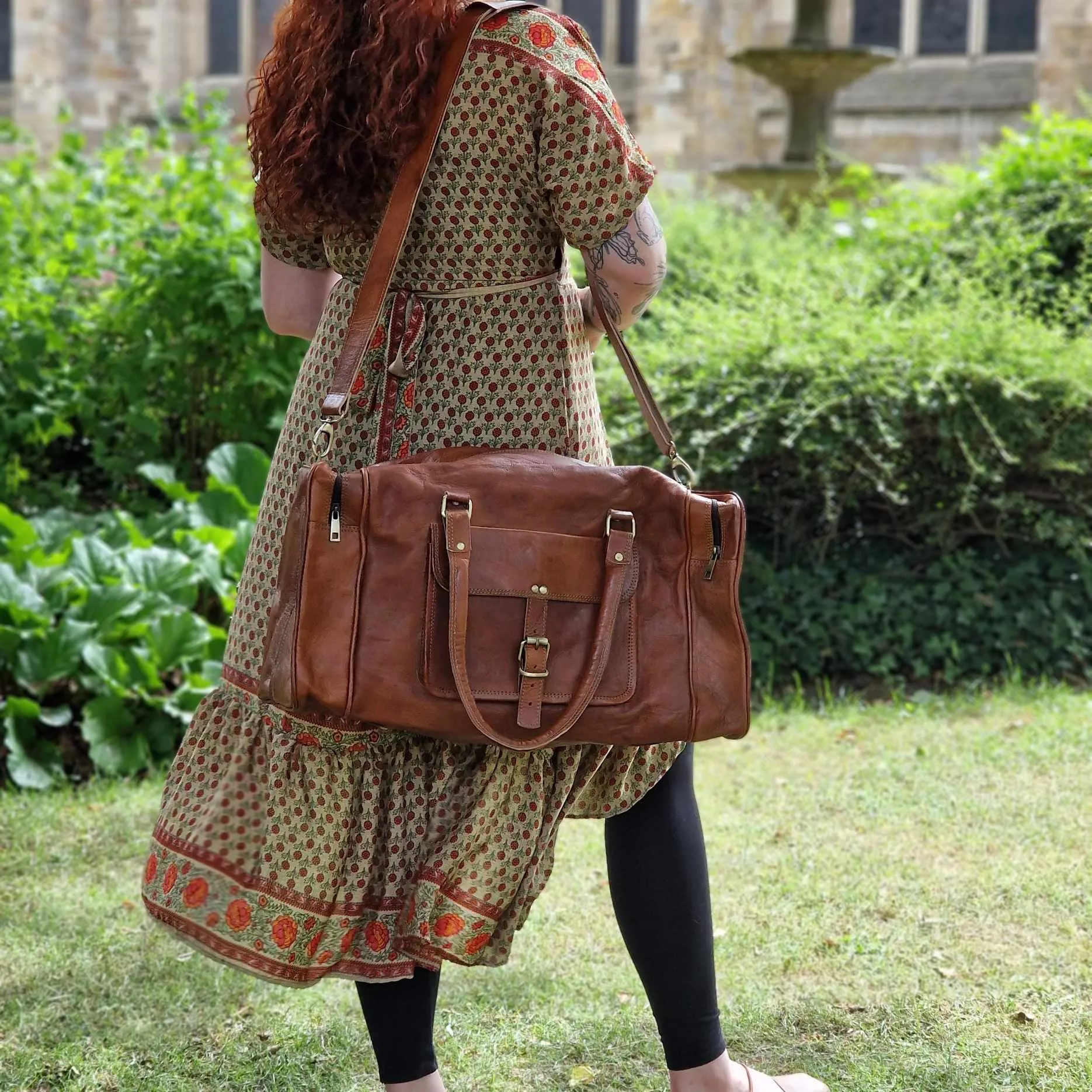 Leather Luggage Bag