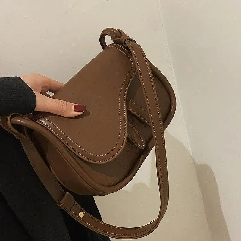 Leather Saddle Crossbody Bag