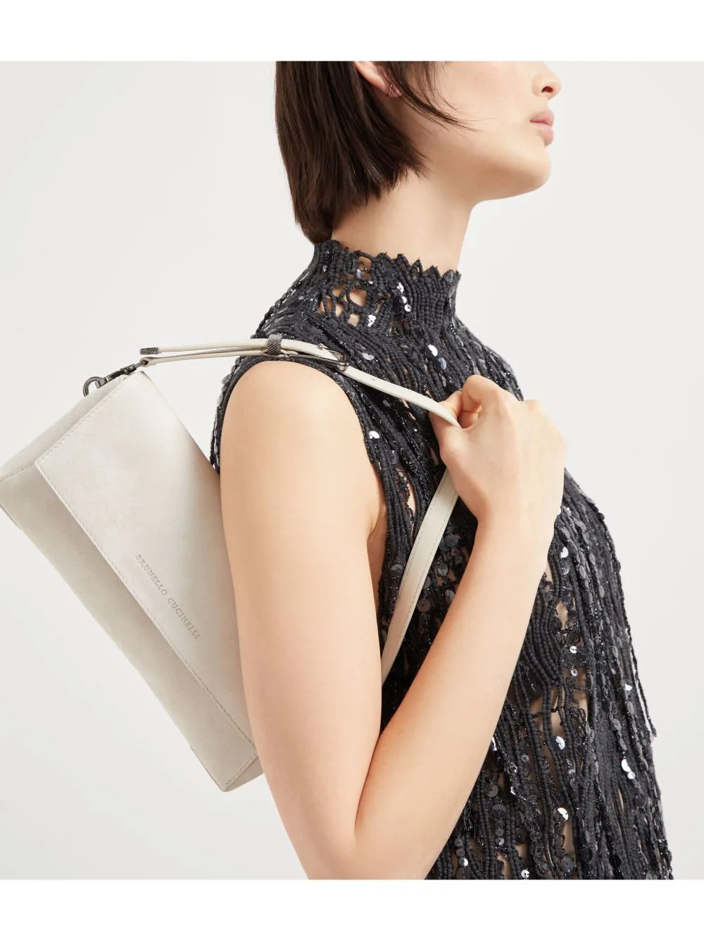 Leather shoulder bag