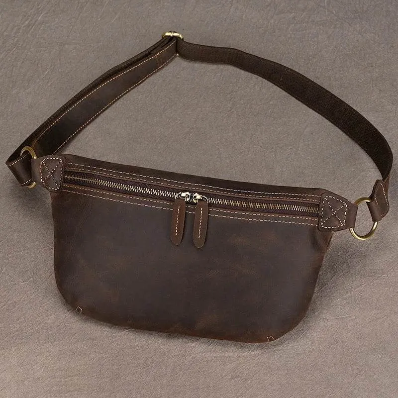 Leather Waist Bag Military Pouch Outdoor Phone Clip Belt