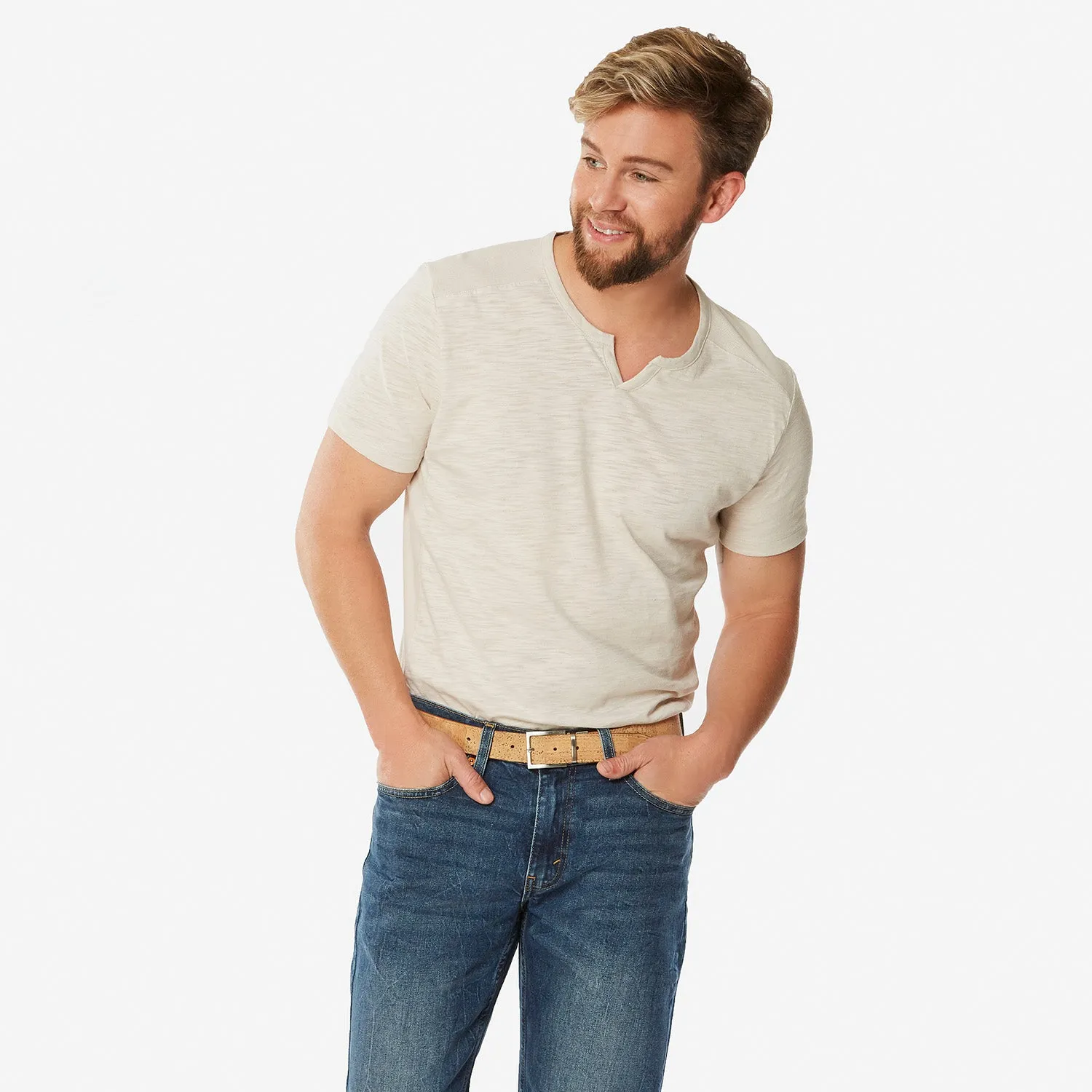 Lee Reversible Unisex Cork Belt- Natural