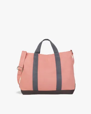 Light Rose Canvas Crossbody Tote Bag