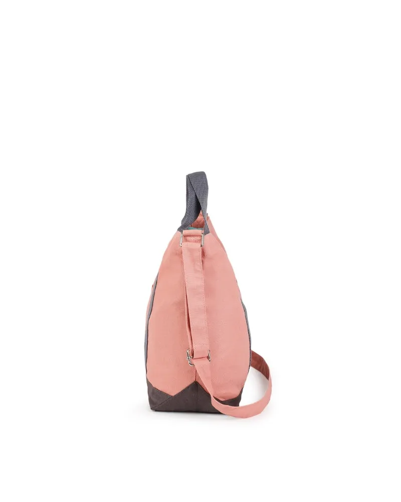 Light Rose Canvas Crossbody Tote Bag