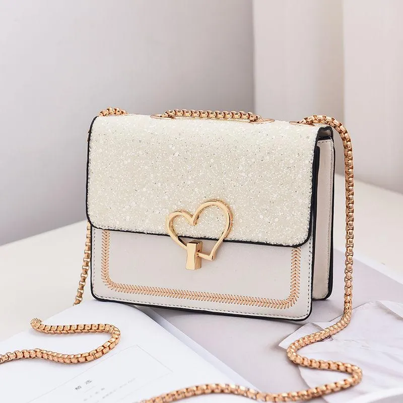 Little Fashion Shoulder Bags with Gold Plated Chain Handbag