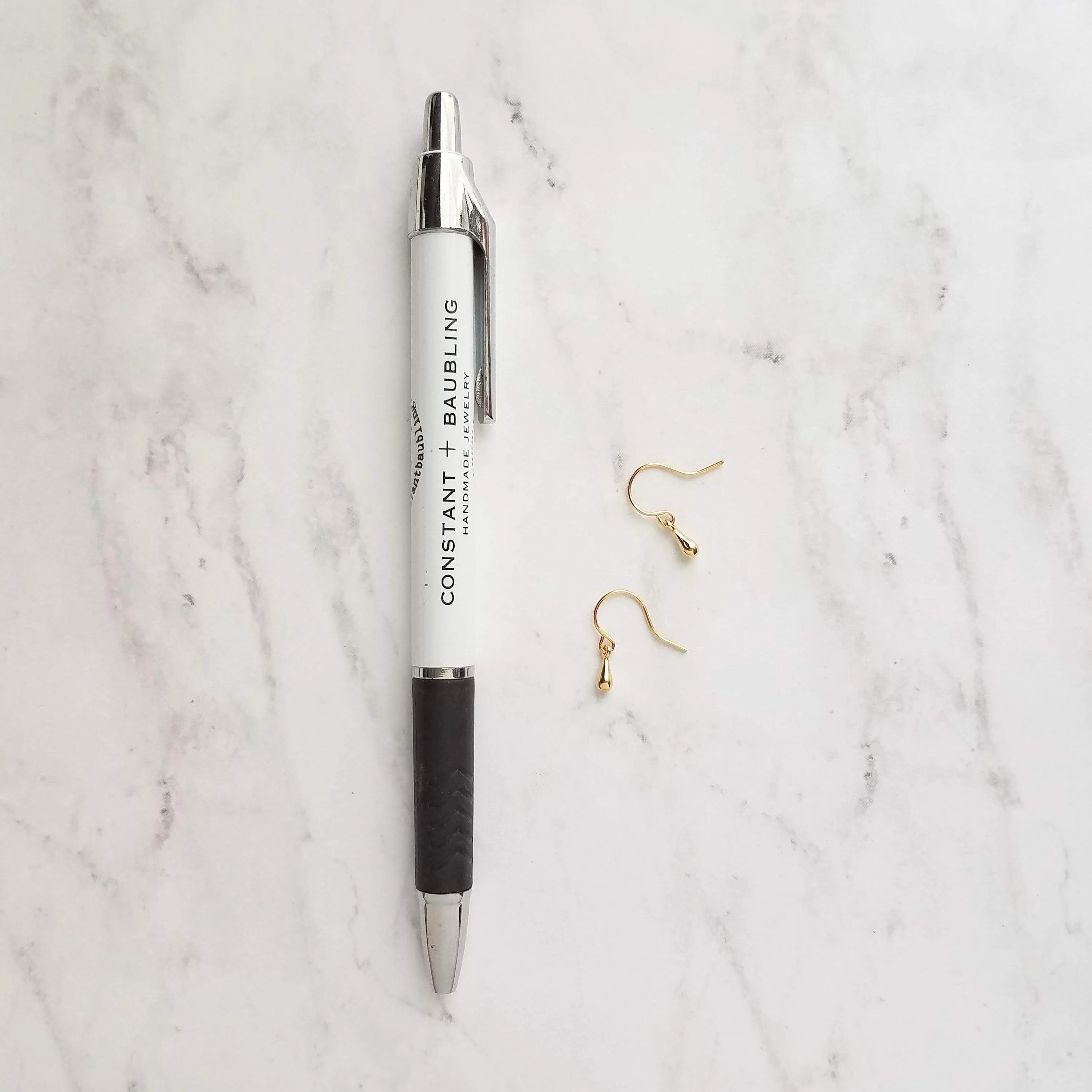 Little Gold Teardrop Earrings, tiny single drop earrings, very small tear drop earrings, little gold drop earrings, minimalist dainty gold