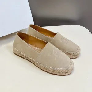 LOAFER IN OAT TAN SUEDE AND WOVEN RAFFIA