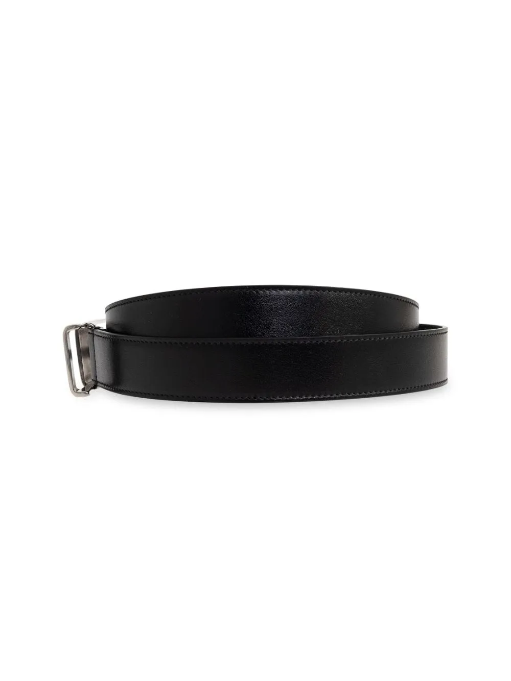 Logo leather belt