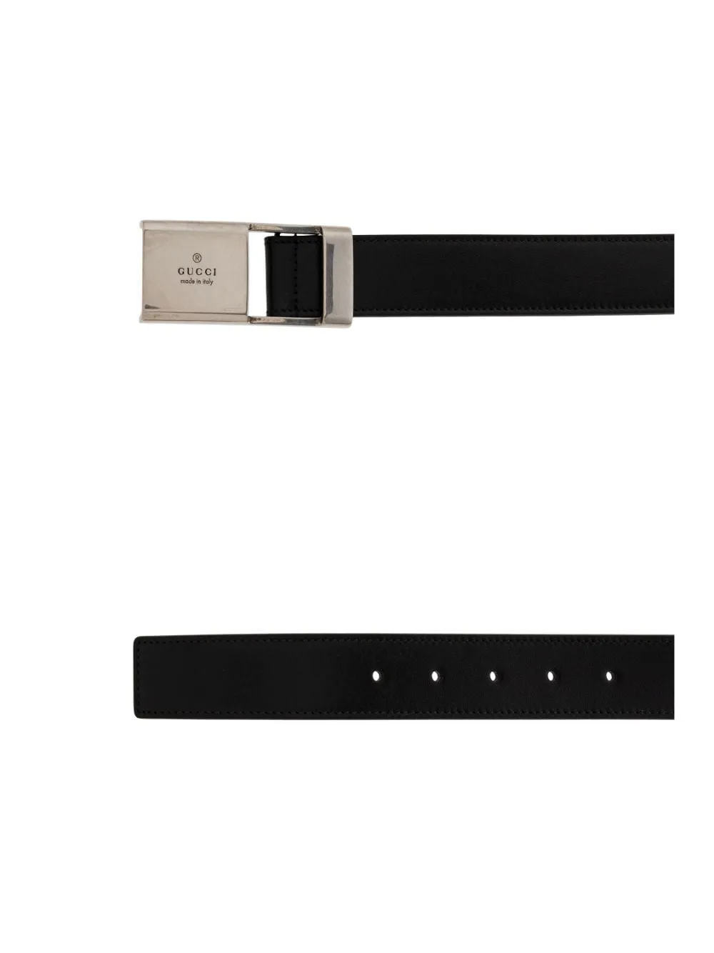 Logo leather belt