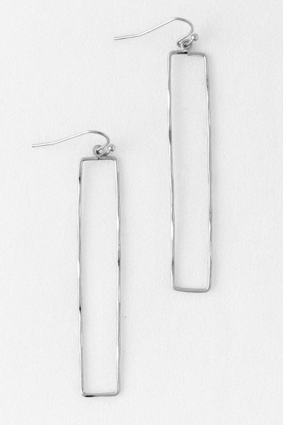 Long Bar Wire Drop Earrings