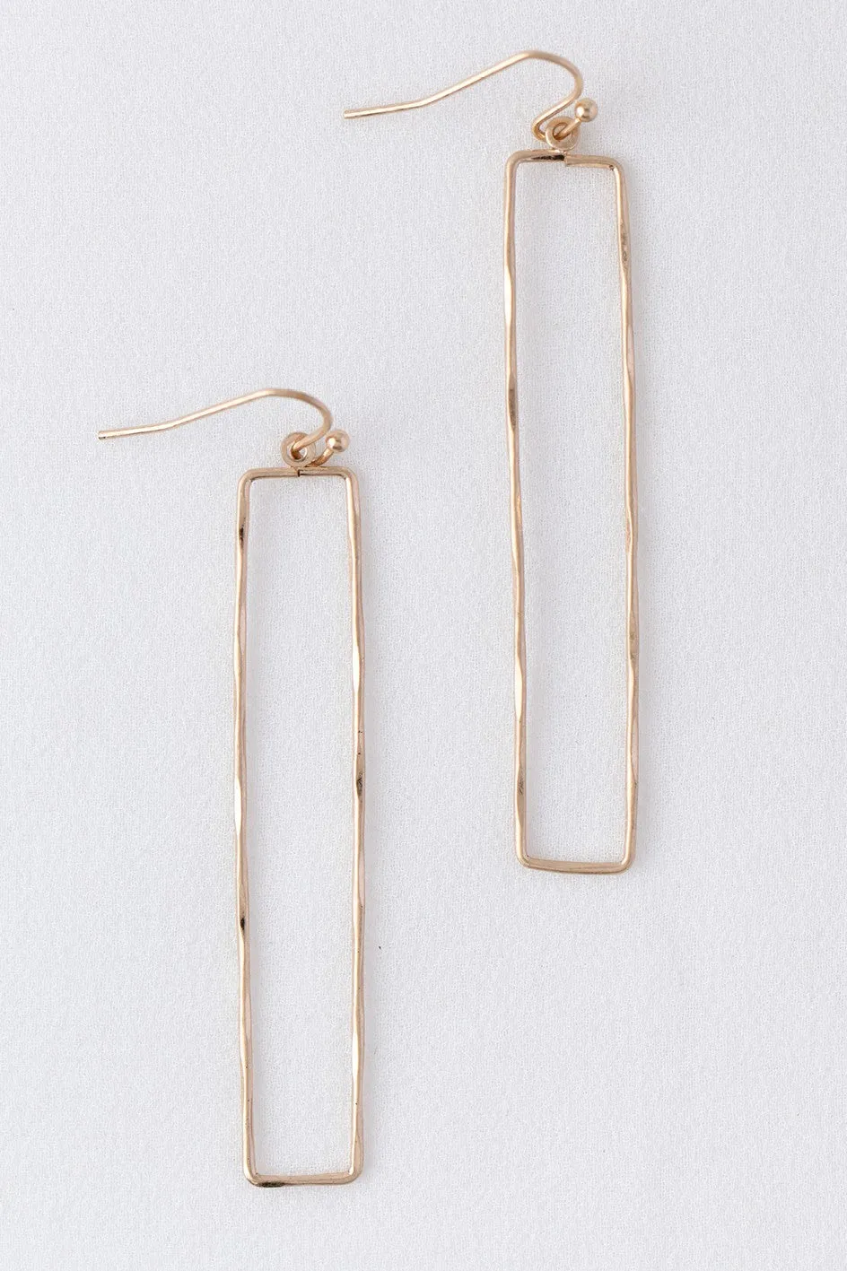 Long Bar Wire Drop Earrings