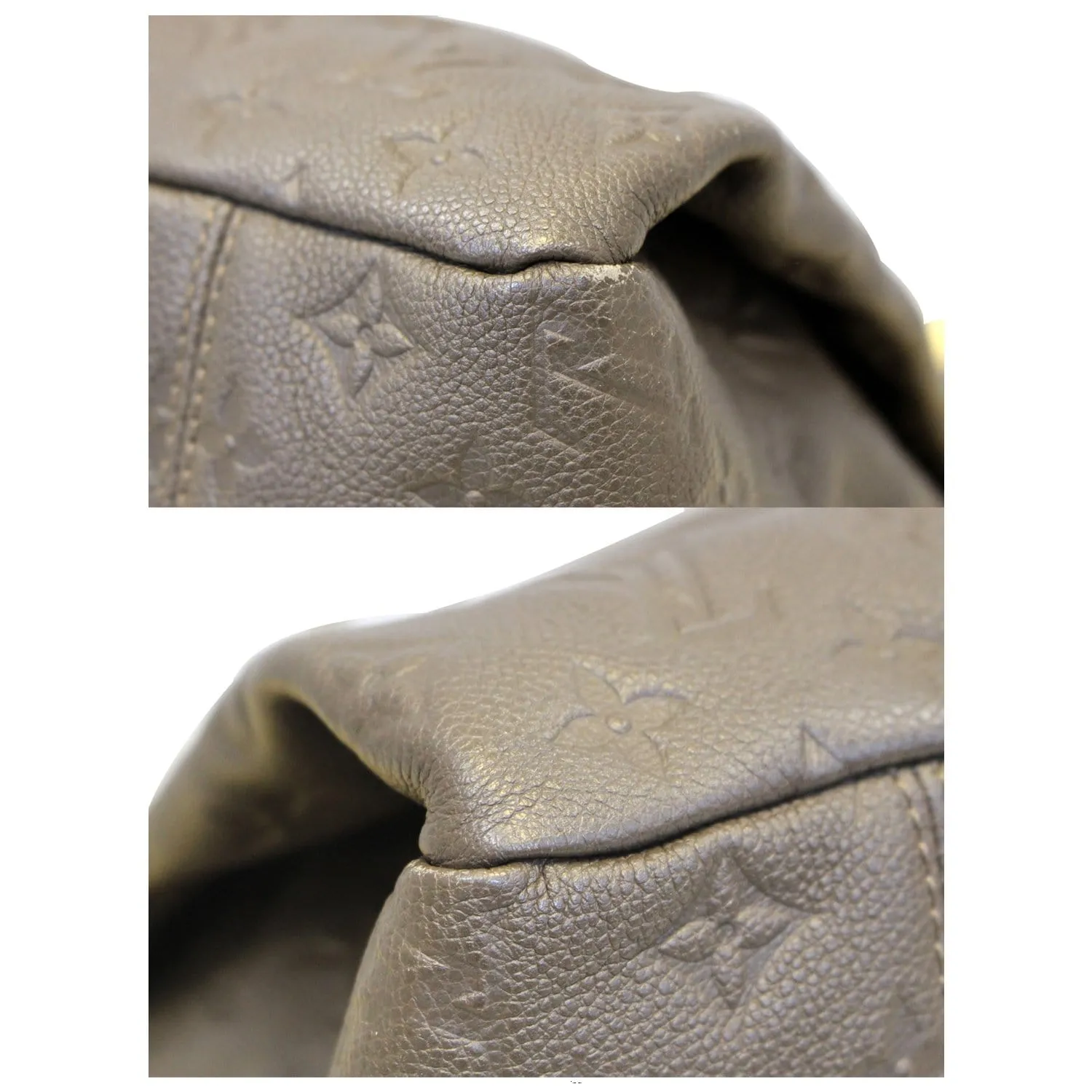 LOUIS VUITTON Artsy MM Monogram Empreinte Leather Shoulder Bag Terre