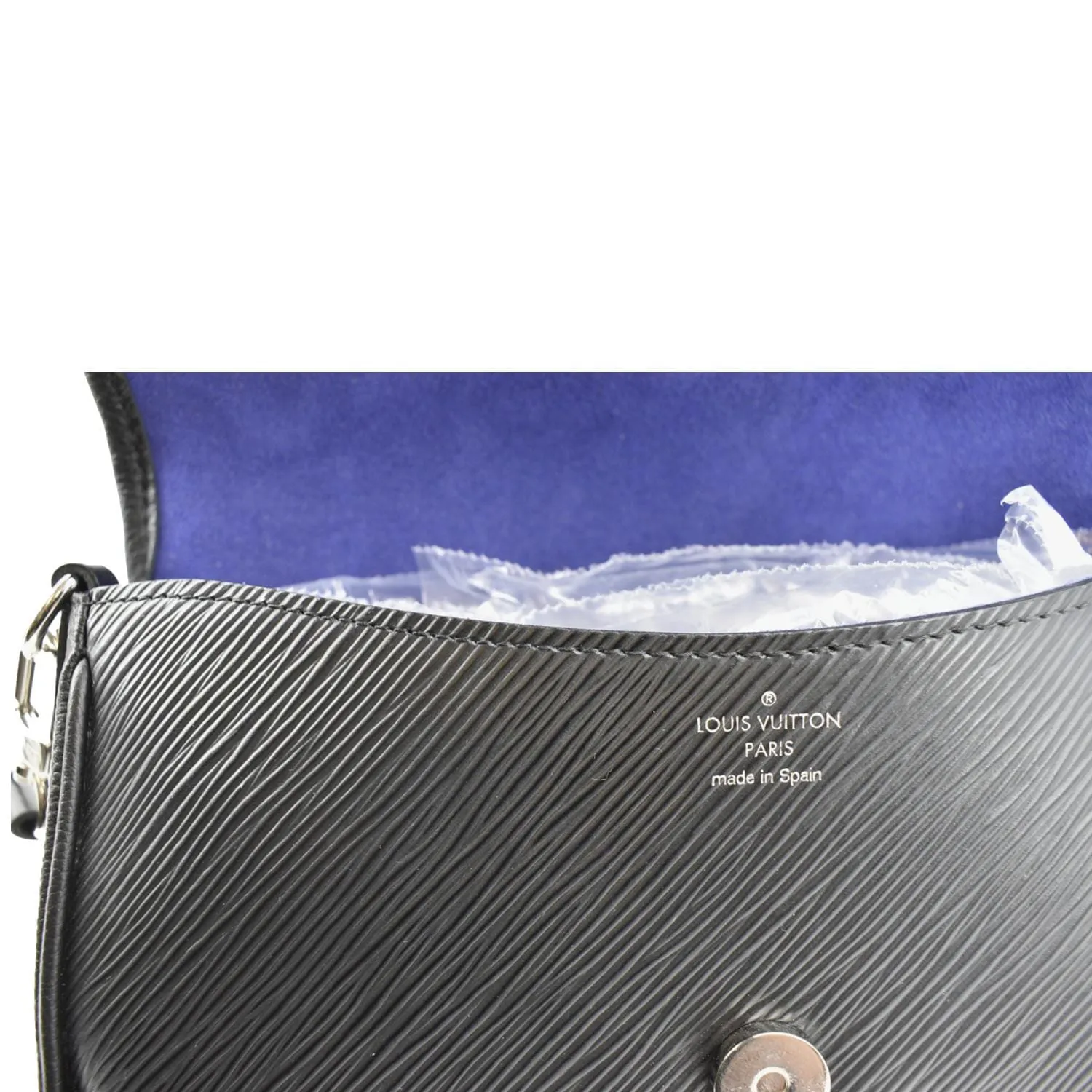 LOUIS VUITTON Buci Epi Grained Leather Shoulder Bag Black