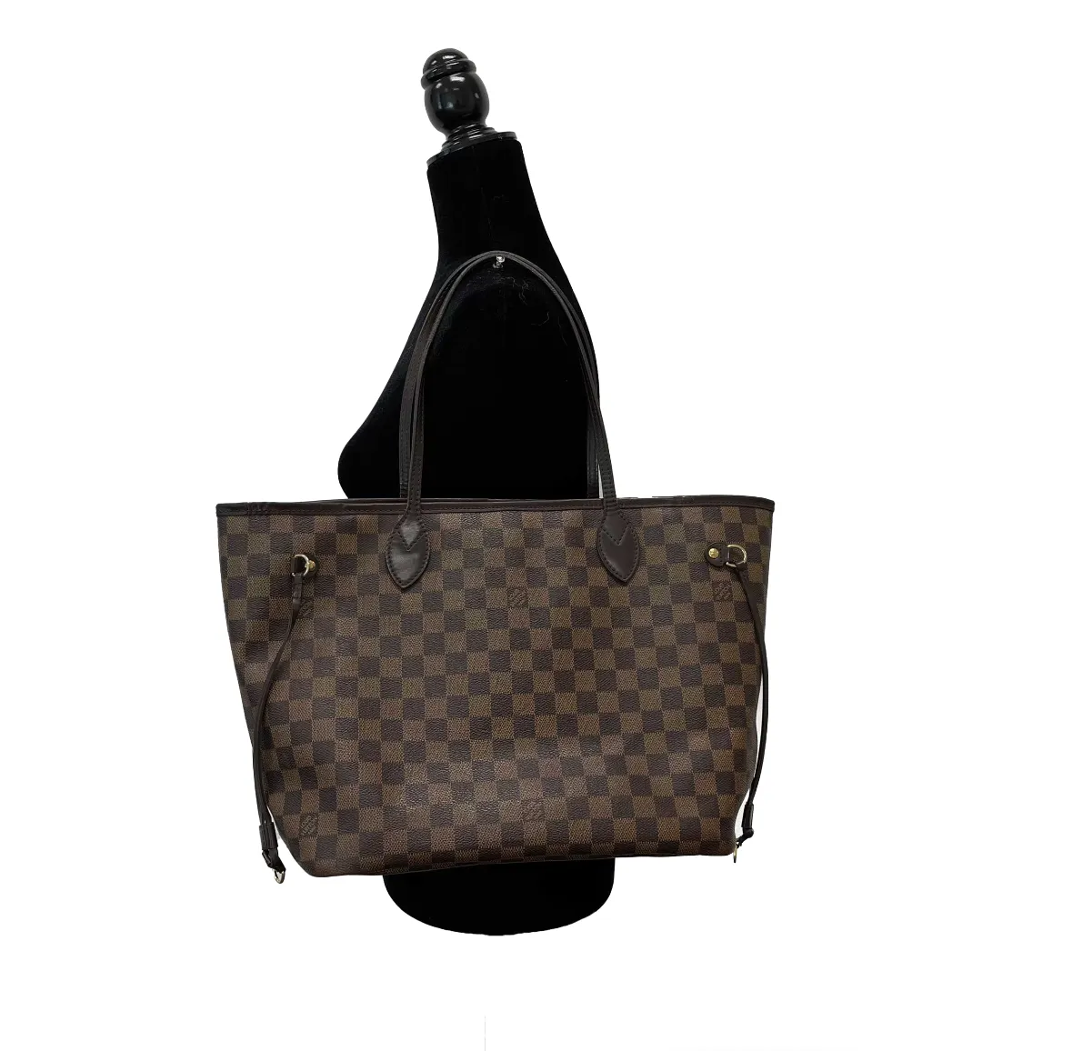 Louis Vuitton -Coated Canvas Damier Ebene MM Neverfull - Brown Tote