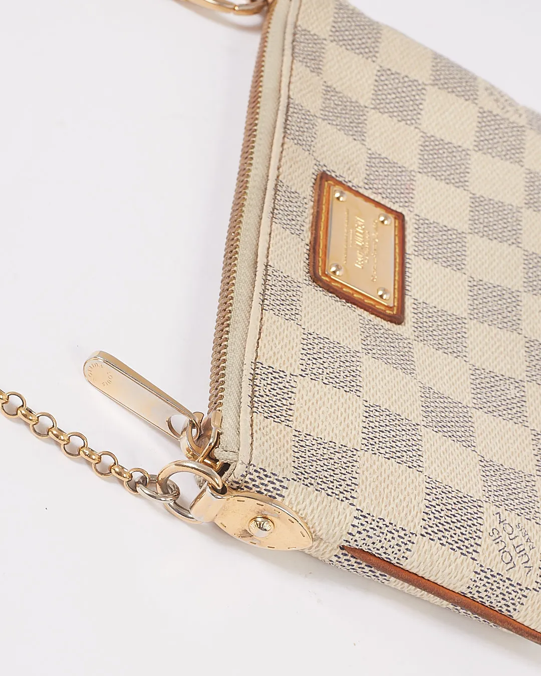 Louis Vuitton Damier Azur Canvas Pochette Chain Bag
