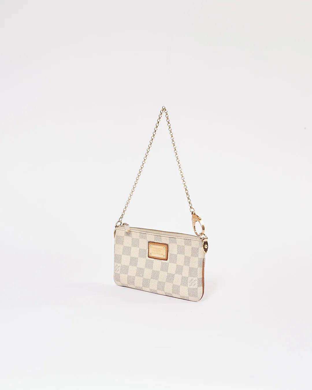 Louis Vuitton Damier Azur Canvas Pochette Chain Bag
