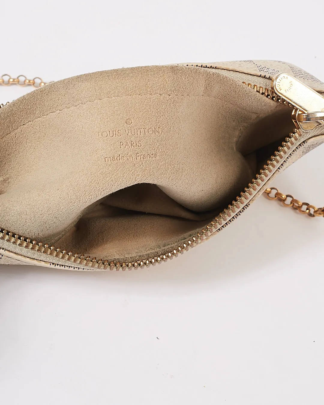 Louis Vuitton Damier Azur Canvas Pochette Chain Bag
