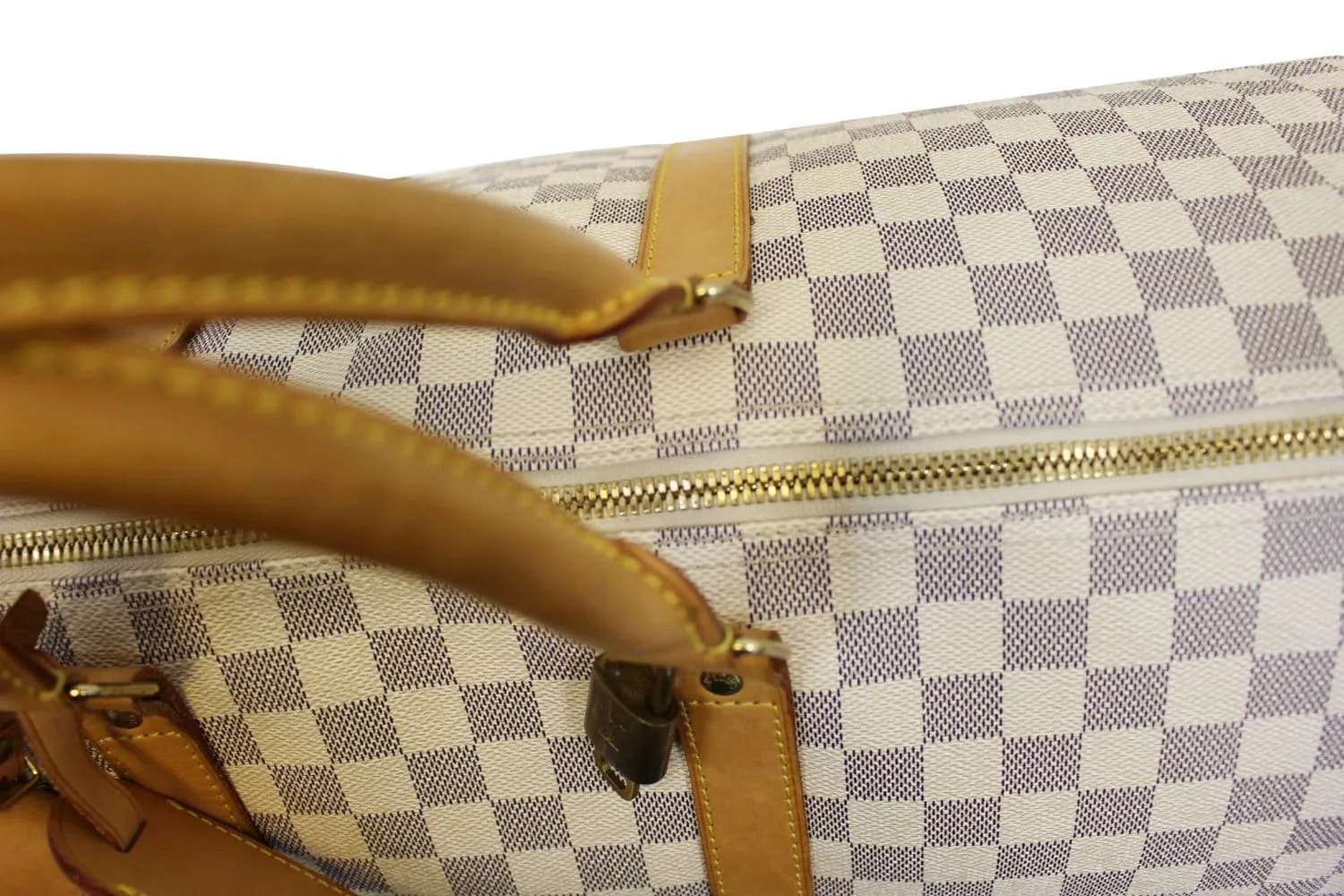 LOUIS VUITTON Damier Azur Keepall Bandouliere 55 Travel Bag
