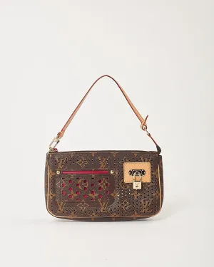 Louis Vuitton Fuchsia Monogram Perforated Pochette Accessories Bag