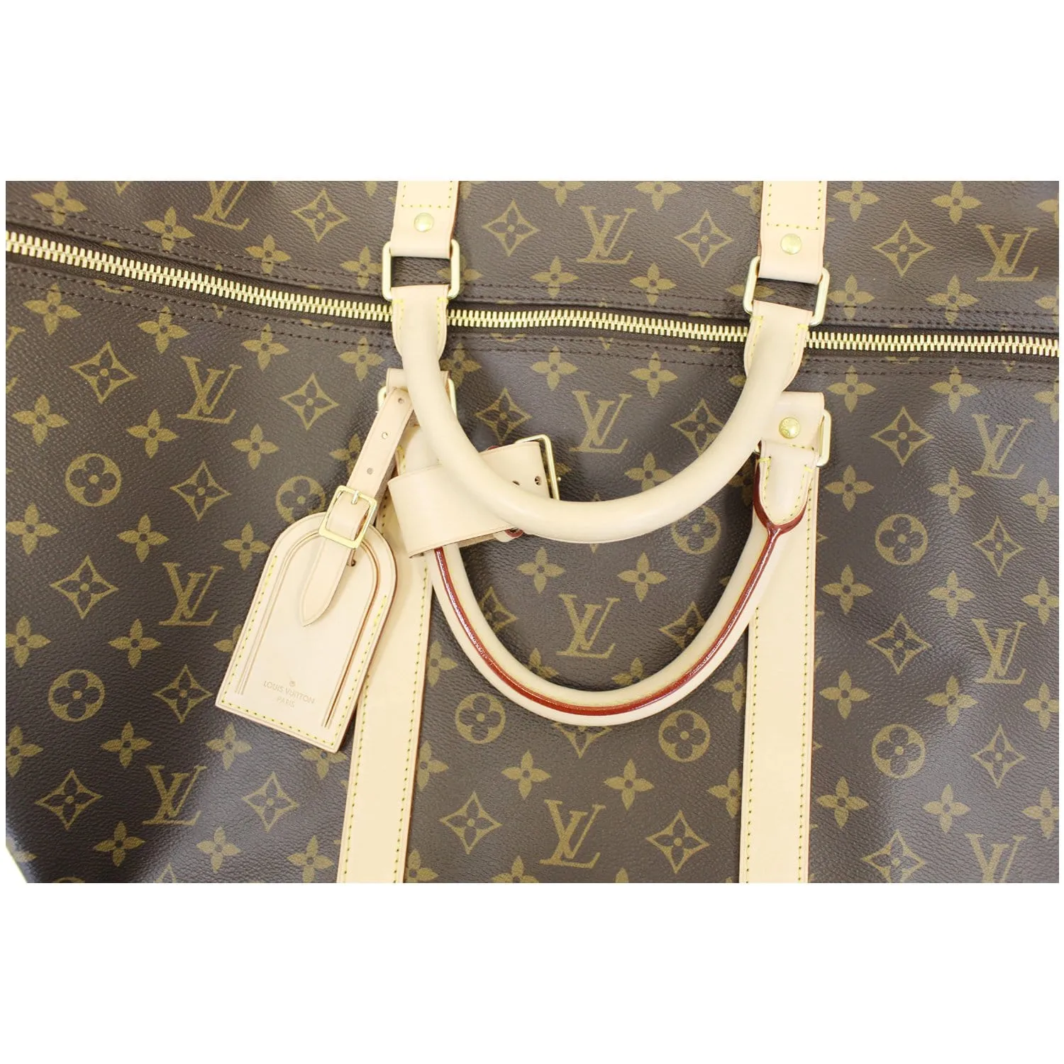 LOUIS VUITTON Keepall 60 Bandouliere Monogram Canvas Travel Bag
