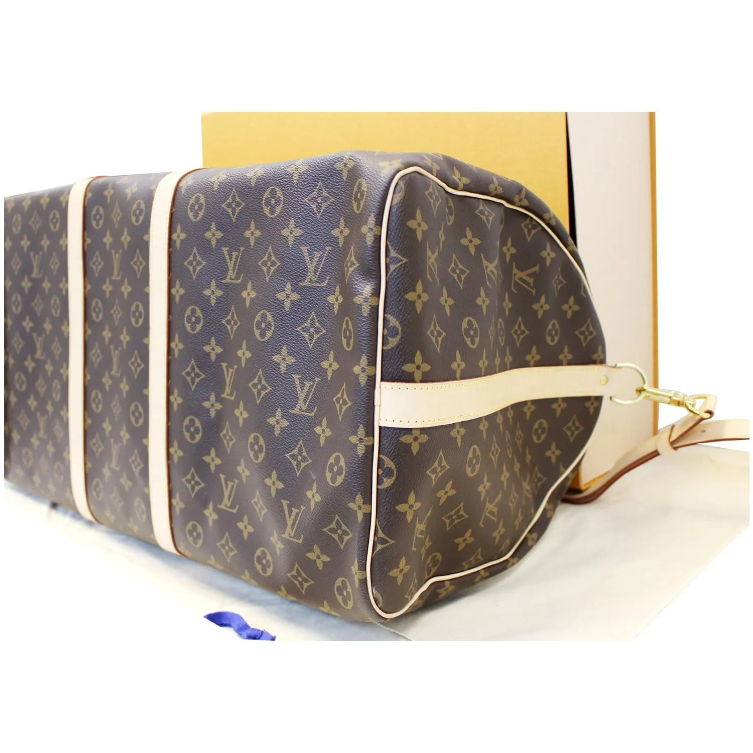 LOUIS VUITTON Keepall 60 Bandouliere Monogram Canvas Travel Bag