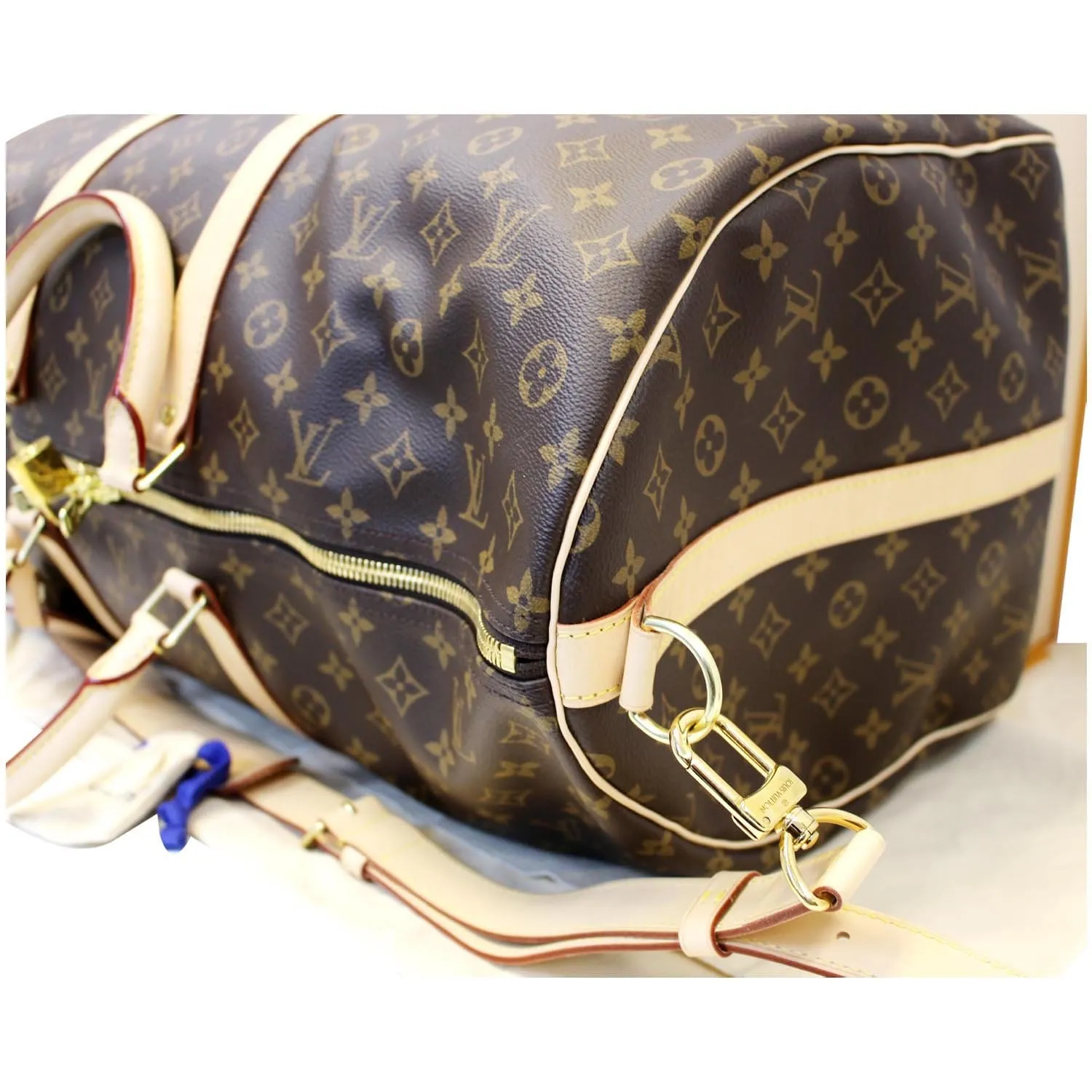 LOUIS VUITTON Keepall 60 Bandouliere Monogram Canvas Travel Bag
