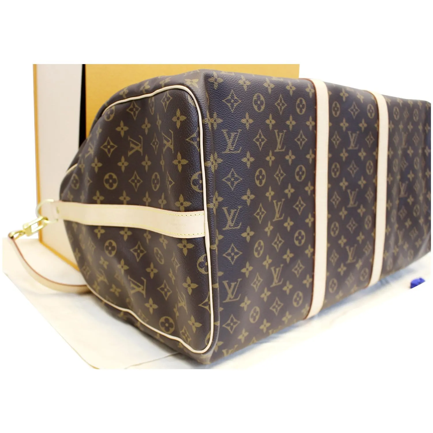 LOUIS VUITTON Keepall 60 Bandouliere Monogram Canvas Travel Bag