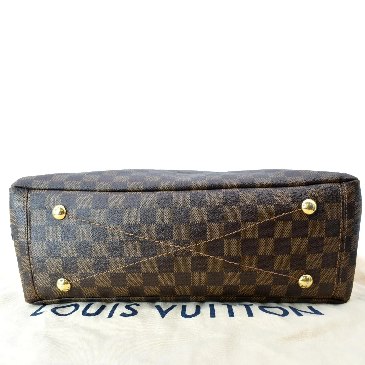 LOUIS VUITTON Lymington Damier Ebene Shoulder Bag Brown