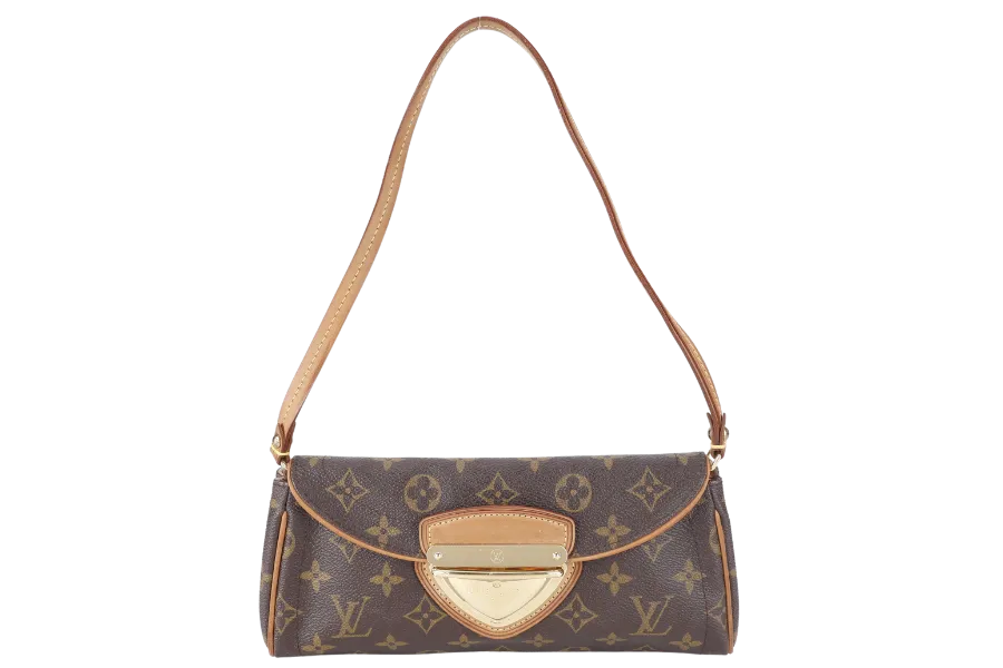 LOUIS VUITTON M40122 BEVERLY POUCHETTE BROWN MONOGRAM GOLD HARDWARE NO DUST COVER