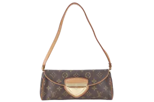 LOUIS VUITTON M40122 BEVERLY POUCHETTE BROWN MONOGRAM GOLD HARDWARE NO DUST COVER