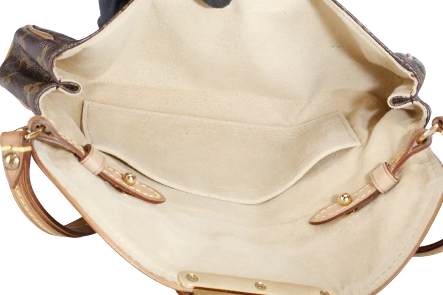 LOUIS VUITTON M40122 BEVERLY POUCHETTE BROWN MONOGRAM GOLD HARDWARE NO DUST COVER