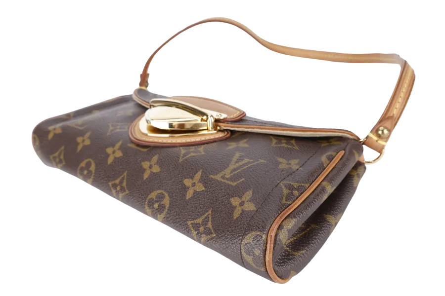 LOUIS VUITTON M40122 BEVERLY POUCHETTE BROWN MONOGRAM GOLD HARDWARE NO DUST COVER