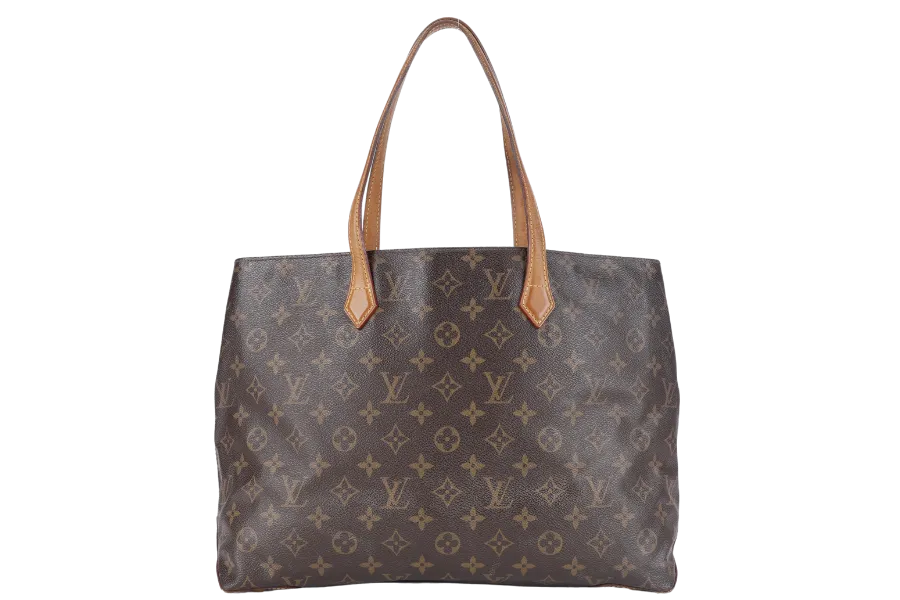 LOUIS VUITTON M45644 WILSHIRE TOTE BAG MM BROWN MONOGRAM CANVAS GOLD HARDWARE NO DUST COVER