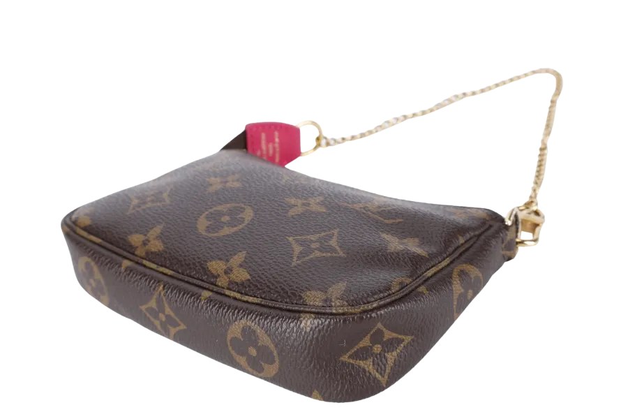 LOUIS VUITTON M68490 VIVIENNE MINI POCHETTE BROWN MONOGRAM CANVAS GOLD HARDWARE