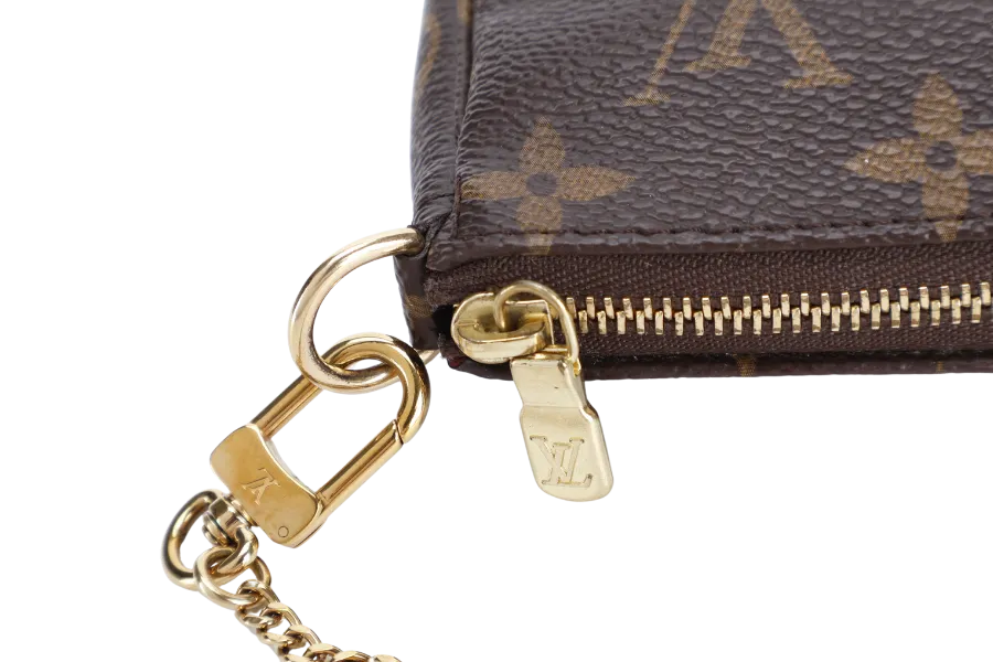 LOUIS VUITTON M68490 VIVIENNE MINI POCHETTE BROWN MONOGRAM CANVAS GOLD HARDWARE