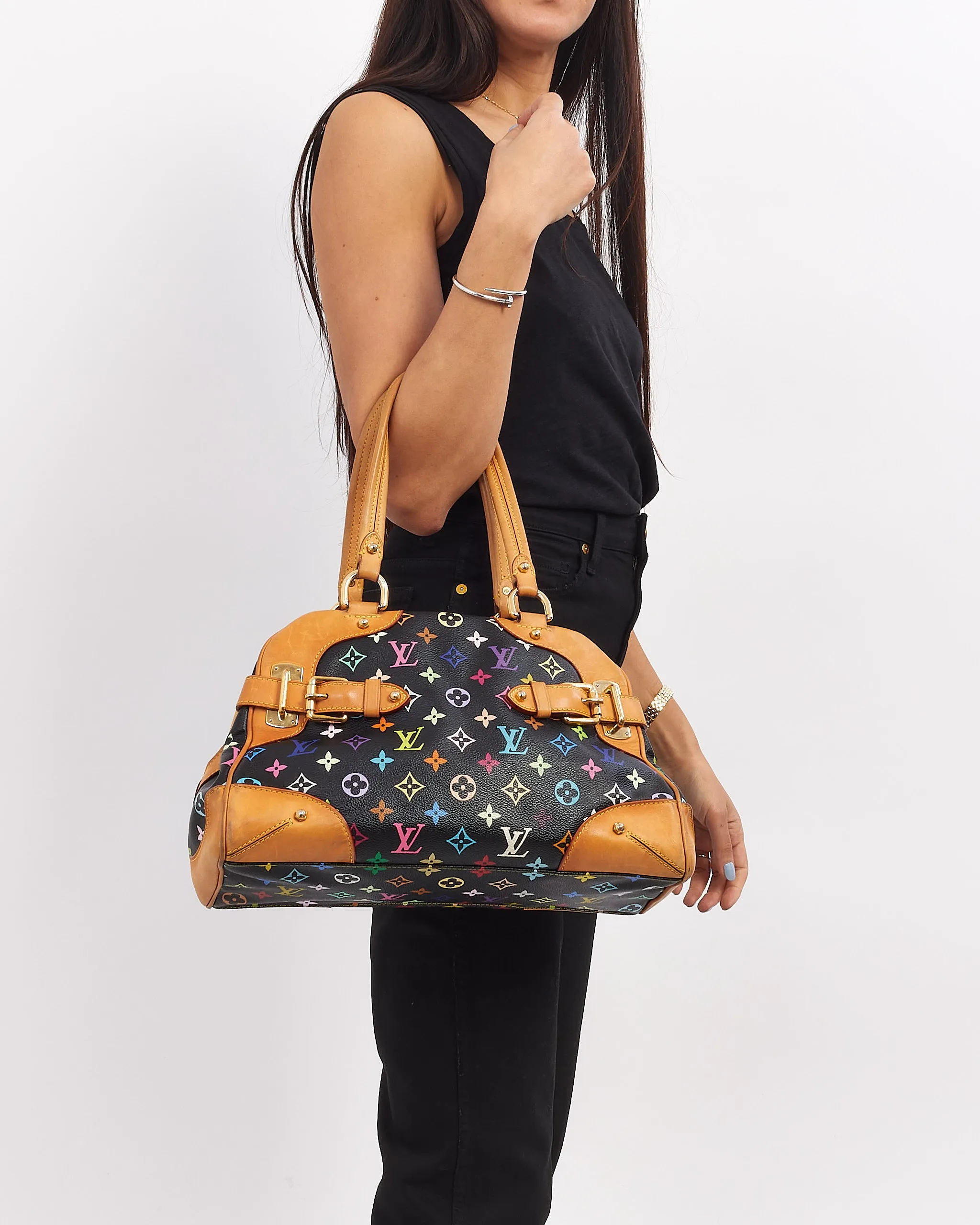 Louis Vuitton Monogram Black Muliticolour Murakami Claudia Bag