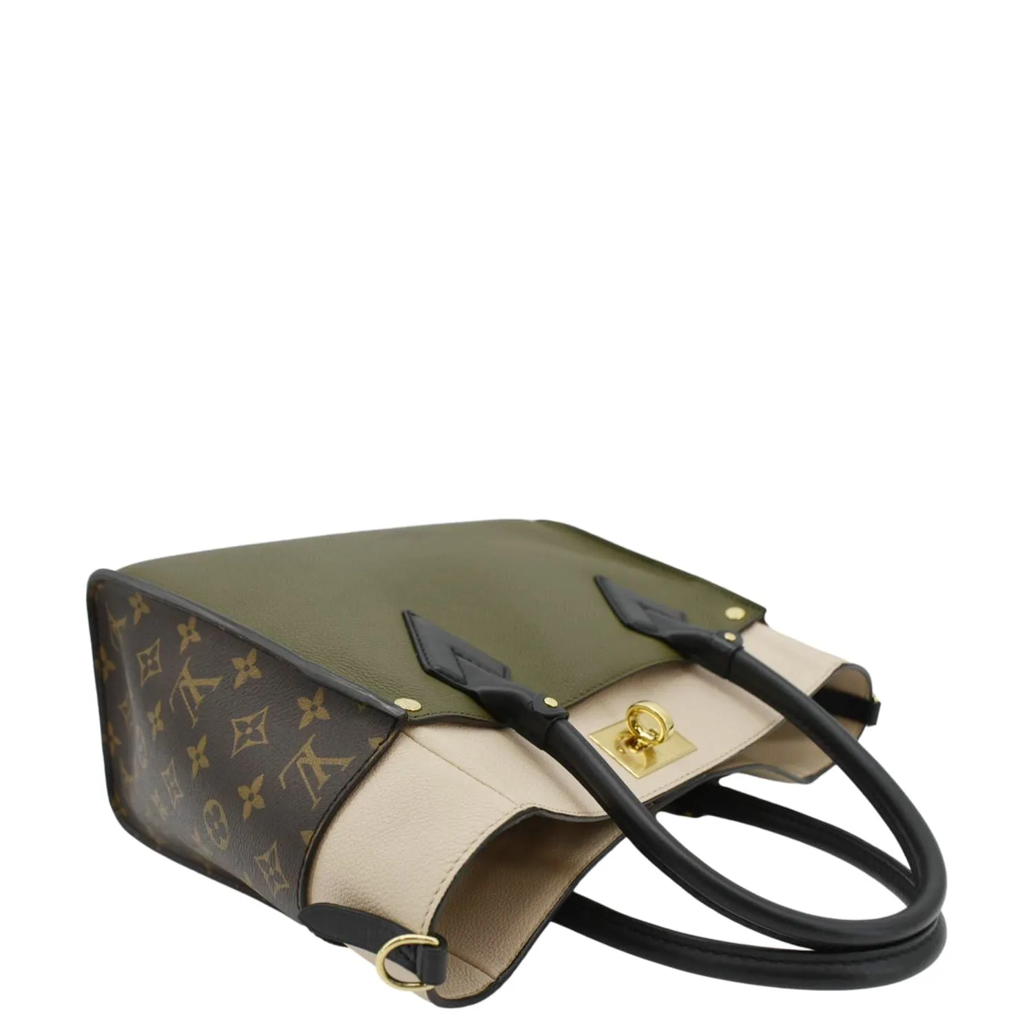 LOUIS VUITTON On My Side MM Monogram Canvas Shoulder Bag Cream