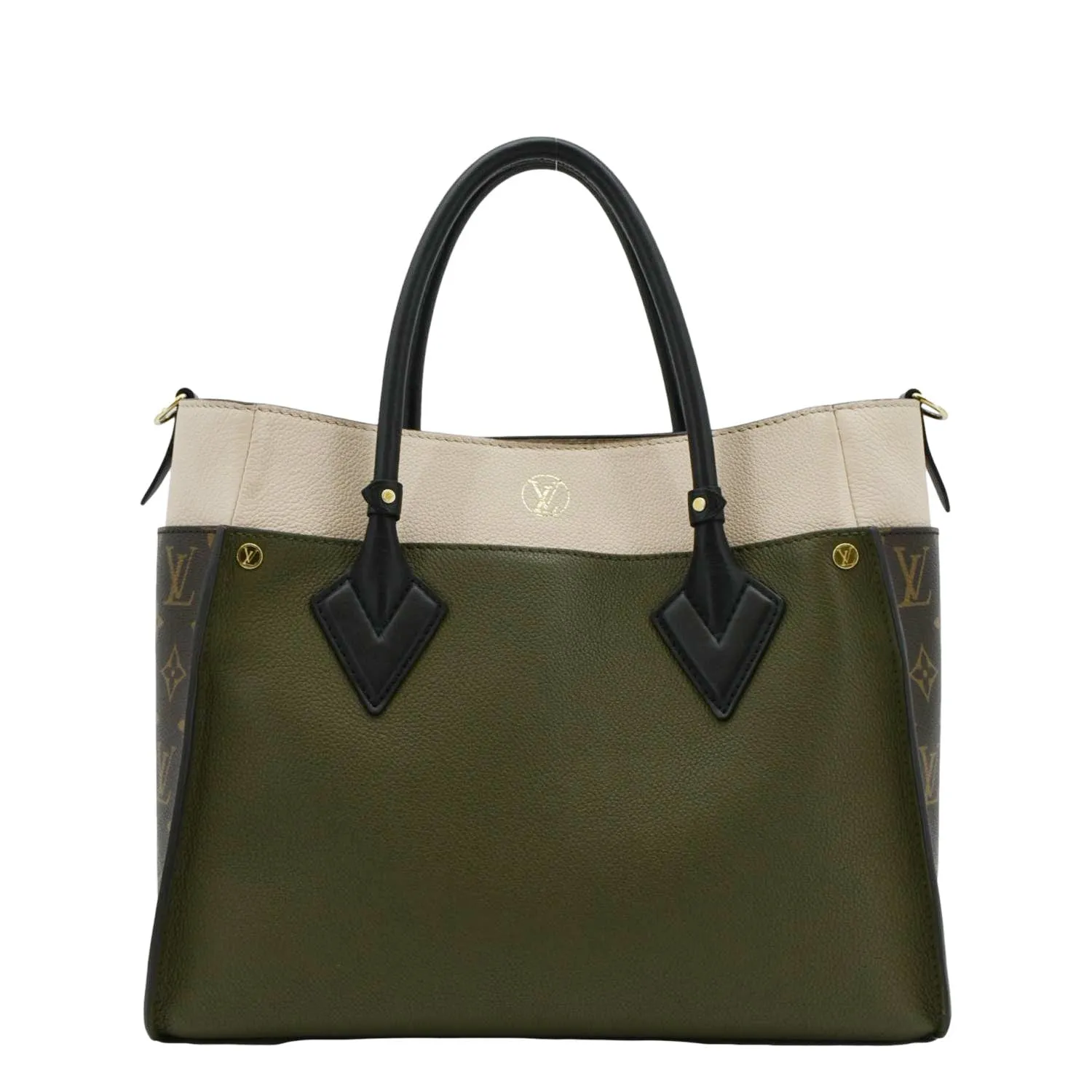 LOUIS VUITTON On My Side MM Monogram Canvas Shoulder Bag Cream