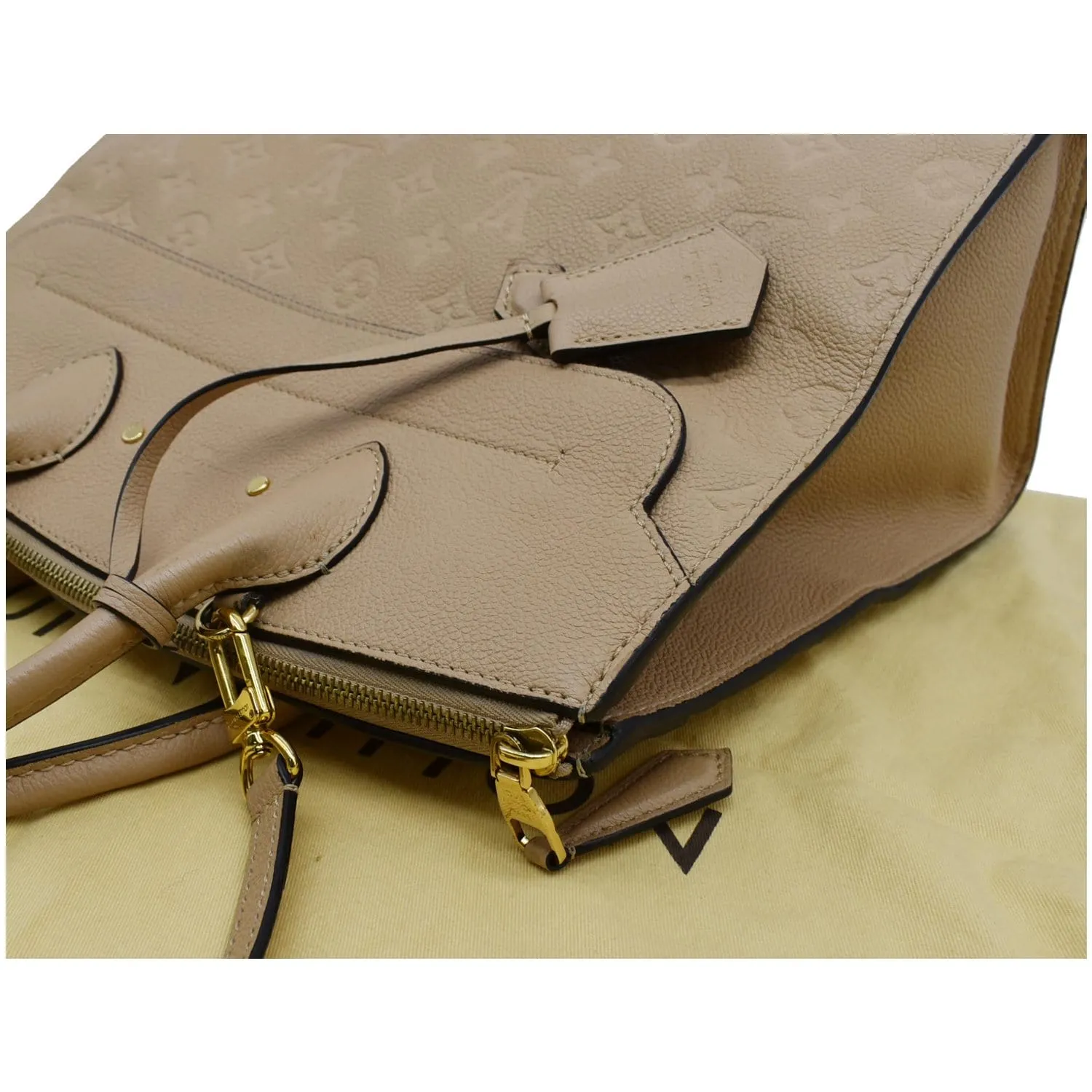 LOUIS VUITTON Pont Neuf MM Monogram Empreinte Leather Shoulder Bag Beige - 20% OFF